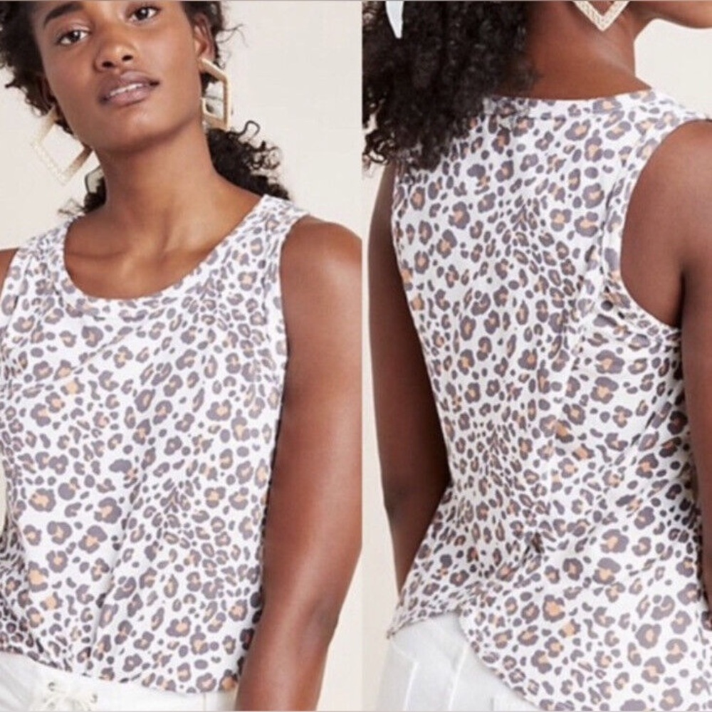 Dolan Leopard Print Split Back Tank Top Women’s XS